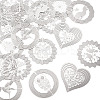 20Pcs 10 Styles 201 Stainless Steel Laser Cut Connector Charms STAS-TA0003-38-2