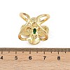 Brass Micro Pave Cubic Zirconia Cuff Rings for Women RJEW-F186-03G-5
