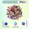 Two Tone Transparent Spray Painted Acrylic Beads ACRP-PA0001-01A-2