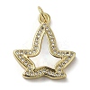 Brass Micro Pave Cubic Zirconia Pendants KK-Q808-20G-1