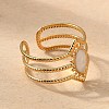 304 Stainless Steel Enamel Cuff Rings RJEW-M171-32G-3