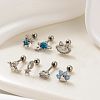 316L Stainless Steel Cubic Zirconia Cartilage Earrings for Women WGF6ABA-21-4