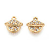 304 Stainless Steel Rhinestone Charms STAS-N110-40G-1
