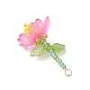 Glass Seed Beaded Flower Pendants PALLOY-MZ00737-4