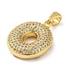 Brass Micro Pave Cubic Zirconia Pendants KK-E061-03G-15-2