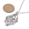 Tarnish Resistant 304 Stainless Steel Macrame Pouch Empty Stone Holder for Pendant Necklaces Making X-NJEW-JN04441-02-3