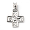 Rack Plating Brass Micro Pave Cubic Zirconia Pendants KK-R143-13P-1