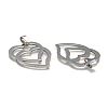 Tarnish Resistant Heart to Heart 201 Stainless Steel Pendants STAS-I032-122-2