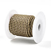 Braided Cowhide Leather Cord NWIR-N005-01O-3mm-2