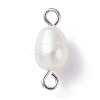 Natural Cultured Freshwater Pearl Bead Links Connectors PALLOY-JF01152-2