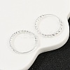 Brass Textured Hoop Earrings EJEW-F378-03C-S-4