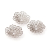 6-Petal Brass Fancy Bead Caps KK-I669-07P-1
