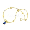 Rack Plating Brass & ABS Plastic Pearl Beads Bowknot Pendant Necklaces NJEW-C059-05G-2