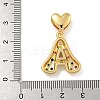 Brass Micro Pave Colorful Cubic Zirconia Pendants KK-P281-01G-A-3