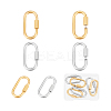 6Pcs 2 Colors 304 Stainless Steel Screw Carabiner Lock Charms STAS-UN0060-77-1