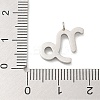 304 Stainless Steel Micro Pave Cubic Zirconia Charms STAS-Z107-09P-12-3