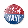 Independence Day Flat Round Tinplate Badge Pins LS-JEWB-G021-01A-1