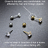 50Pcs 5 Styles 304 Stainless Steel Ear Nuts STAS-BBC0005-46G-5