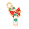 Christmas Theme Alloy Enamel Pendants ENAM-M221-01KCG-09-1