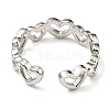 Non-Tarnish 304 Stainless Steel Cuff Rings RJEW-E076-01P-3