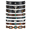 8Pcs 8 Styles Imitation Leather Adjustable Hat Bands FIND-ME0002-83-1