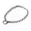 Non-Tarnish Ring 304 Stainless Steel Necklaces NJEW-F196-10P-1