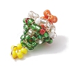 Christmas Theme Glass Seed Beaded Woven Pendants PALLOY-MZ00267-4