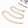 Brass Cable Chains Necklaces X-MAK-N029-01LG-2