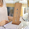 Cedarwood Jewelry Slan Back Pendant Necklace Organizer Display Stands ODIS-WH0078-23-5