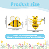220Pcs 2 Styles Bees Resin Nail Art Cabochons RESI-DR0001-06-2