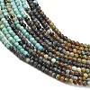 Gradient Color Natural HuBei Turquoise Beads Strands G-A322-A03-2mm-3