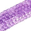 Crackle Transparent Glass Beads Strands GLAA-N062-4mm-09-1