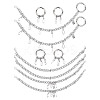10Pcs 10 Styles 201 Stainless Steel Cuban Link Shoes Chain HJEW-GO00119-1