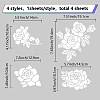 4Pcs 4 Styles PET Waterproof Self-adhesive Car Stickers DIY-WH0308-225A-093-2