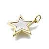 Star Shape Brass Pendants X-KK-V010-12G-2