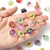 24Pcs 12 Colors Transparent Glass Apple Pendants DGLA-FS0001-15-3