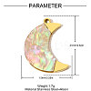 Natural Shell Pendants STAS-STAS-OY009-76G-2