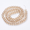 Electroplated Glass Beads Strands EGLA-Q092-8mm-A10-2