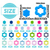 30Pcs 30 Styles Flower Silicone Focal Beads SIL-TA0001-83-3