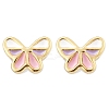 304 Stainless Steel Enamel Stud Earrings EJEW-B009-17G-3