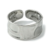 Non-Tarnish 304 Stainless Steel Open Cuff Ring LS-RJEW-L110-019P-2