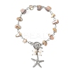 Summer Beach 304 Stainless Steel Starfish Charm OT Bracelets BJEW-JB14373-02-3