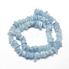 Natural Aquamarine Chip Beads Strands G-E271-96-2