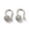 Rack Plating Brass Micro Pave Cubic Zirconia Dangle Earring EJEW-C086-15P-1