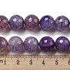 Faceted Natural Dragon Veins Agate Beads Strands X-G-F447-12mm-L04-5