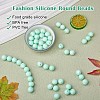 100Pcs Silicone Beads Round Rubber Bead 15MM Loose Spacer Beads for DIY Supplies Jewelry Keychain Making JX463A-2