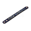 Faux Suede Snap Cord Bracelet BJEW-F428-11-1
