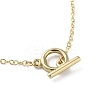 Rotated Hourglass Flat Round Alloy Pendant Necklaces for Women LS-NJEW-G131-01B-3