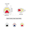 18Pcs 3 Colors 304 Stainless Steel Enamel Charms STAS-UN0027-21-4