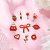 Alloy Enamel Pendants ENAM-FP0002-24-3